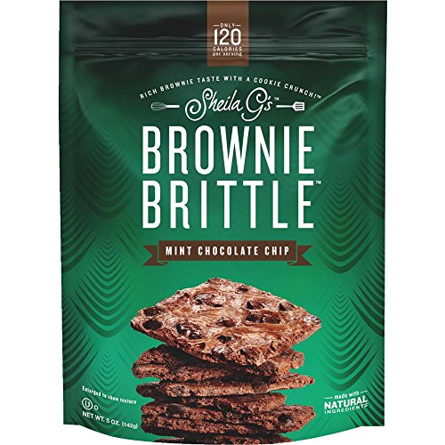Sheila Gs Brownie Brittle Mint Chocolate Chip Brownie Brittle, 5 Ounce -- 12 per case.