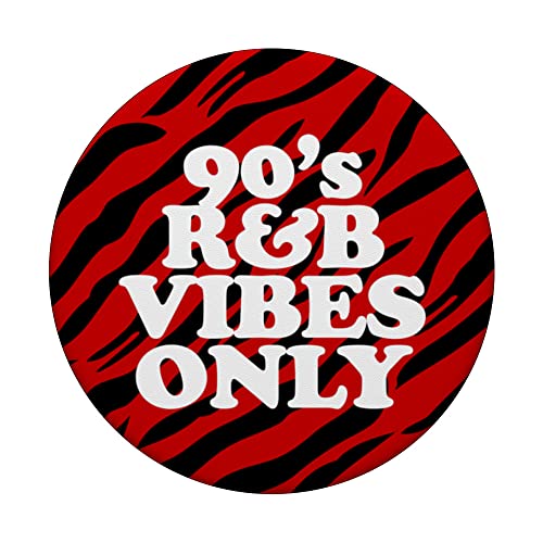 90s R&B Vibes Only Nineties RnB Music PopSockets Swappable PopGrip, Black - Image 3