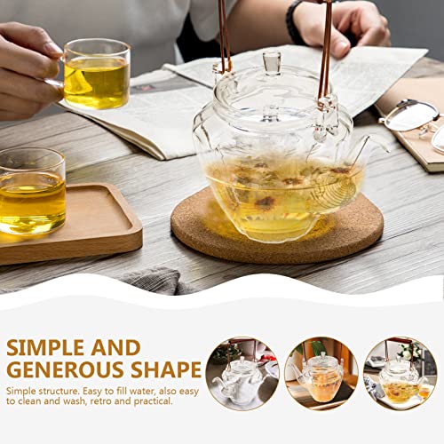 Tetera de Vidrio con Infusor de Té: Té Transparente Resistencia Calor Del Calor Café de Agua Jarra de Agua CARAFE PARA… - Imagen 8
