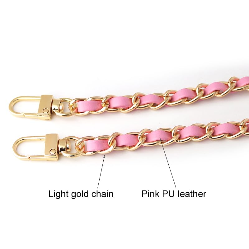 Cadenas Para Bolsos 5/10 Uds correa de hombro de cadena de Metal correa de bolso de hombro de cuero de PU desmontable cinturones de 120cm de largo for bolso Correa accesorios for bolso Cadena Bolso(Nu