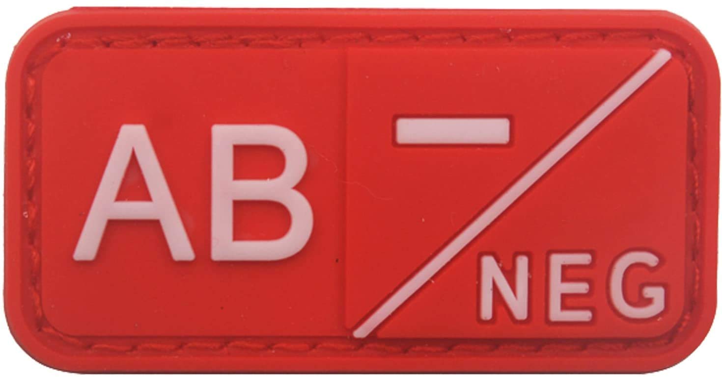 Patch Quadrato PVC 3D Gruppo Sanguigno AB+ Con Velcro - Glow - Foto 14