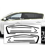 BOGAR TECH DESIGNS Side Window Chrome Delete Sticker Decal Vinyl Film Replacement Compatible with Kia Sportage 2017-2022, Gloss Black