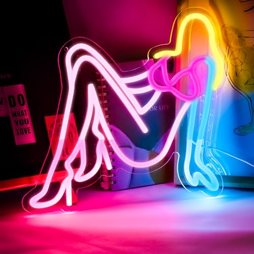 Image of Golden Hair Beauty Neon Sign Neon Sign Led Neon Lights for Wall Decor Dimmable for Bedroom Led Sign USB Powered for Christmas Thanksgiving Birthday Party Girls Gifts
