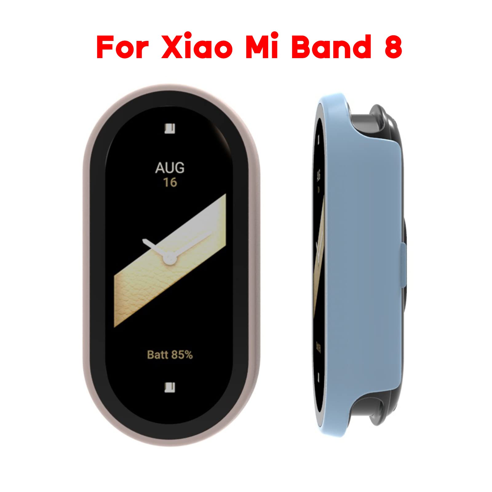 Screen Protector Case for Mi-Band 8 Scratchresist Shock Frame Full Coverage Smartwatch One-Piece Bumper-Shell