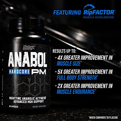 Anabol Pm Nighttime Muscle Builder & Sleep Aid | Anabolic Muscle Building Supplement | Clinically Researched Ripfactor, Epicatechin & More | Post Workout Muscle Recovery & Strength – 60 Pills #TOP2