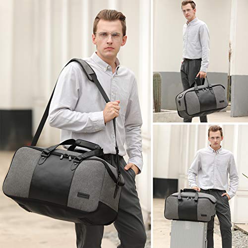 BUG Travel Duffel Bag, Large Duffels for Women Men Weekender Bag, Original Integrated Design Foldable Duffel Bags for Gym Sports Business Trip, Waterproof and Luxury Travel Bag