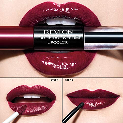 Image of REVLON Colorstay Glossy Finish Overtime Lip Color (Non Stop Cherry, 2ml)