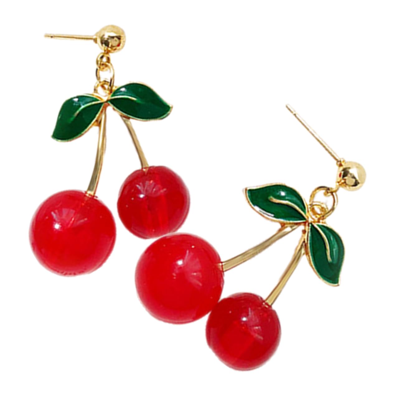 1 Paio di Orecchini di ciliegio minimalisti per Ragazze per Ragazze semplici e Comodi Accessori per Le Orecchie quotidiane