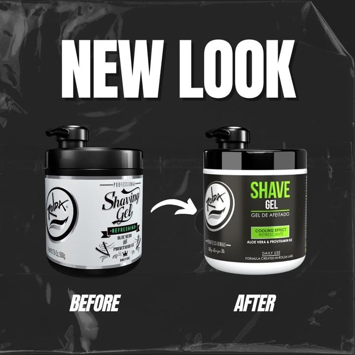 Rolda Refreshing Shave Gel For Sensitive Skin - Clear Non-Foaming Shaving Gel for Men With Aloe Vera, Pro-Vitamin B5 (17.63oz | 500g) - Image 3