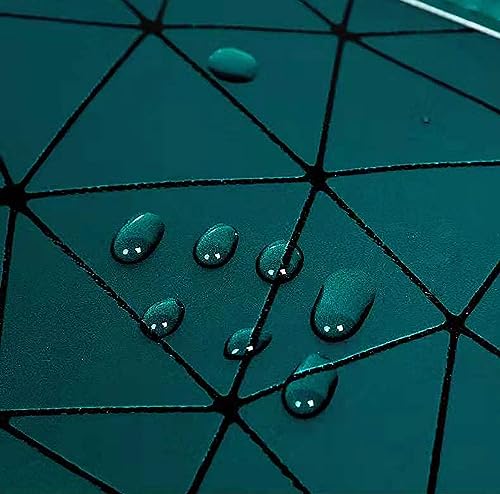 Image of Makeup Bag for Women, Diamond Pattern Makeup Bag with Zipper Large Capacity Travel Toiletry Bag - Green