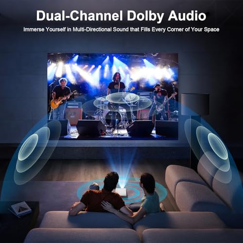 Image of 4K Smart Projector with Google TV, Native 1080P Outdoor Projector 1000 ANSI with WiFi and Bluetooth, Auto Focus & Auto Keystone, Dolby Audio Portable Home Theater Projector for Bedroom Movie