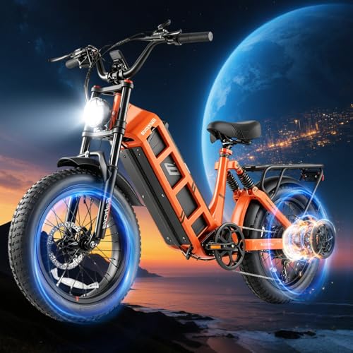 Image of 2026 Eahora 5400W Juliet Pro 2 Electric Bike for Adults 43MPH Dual Motor 70Ah Ebike 200Miles Long Range Electric Bicycle, 20'' Fat Tire Full Suspension Electric Mountain Bike for Commuting /Delivery