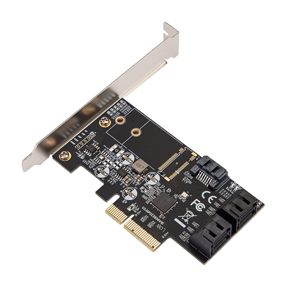 PCIe a 5 porte SATA3.0 6G scheda controller PCIe 3.0 X4 JMB585 scheda di espansione con staffa bassa