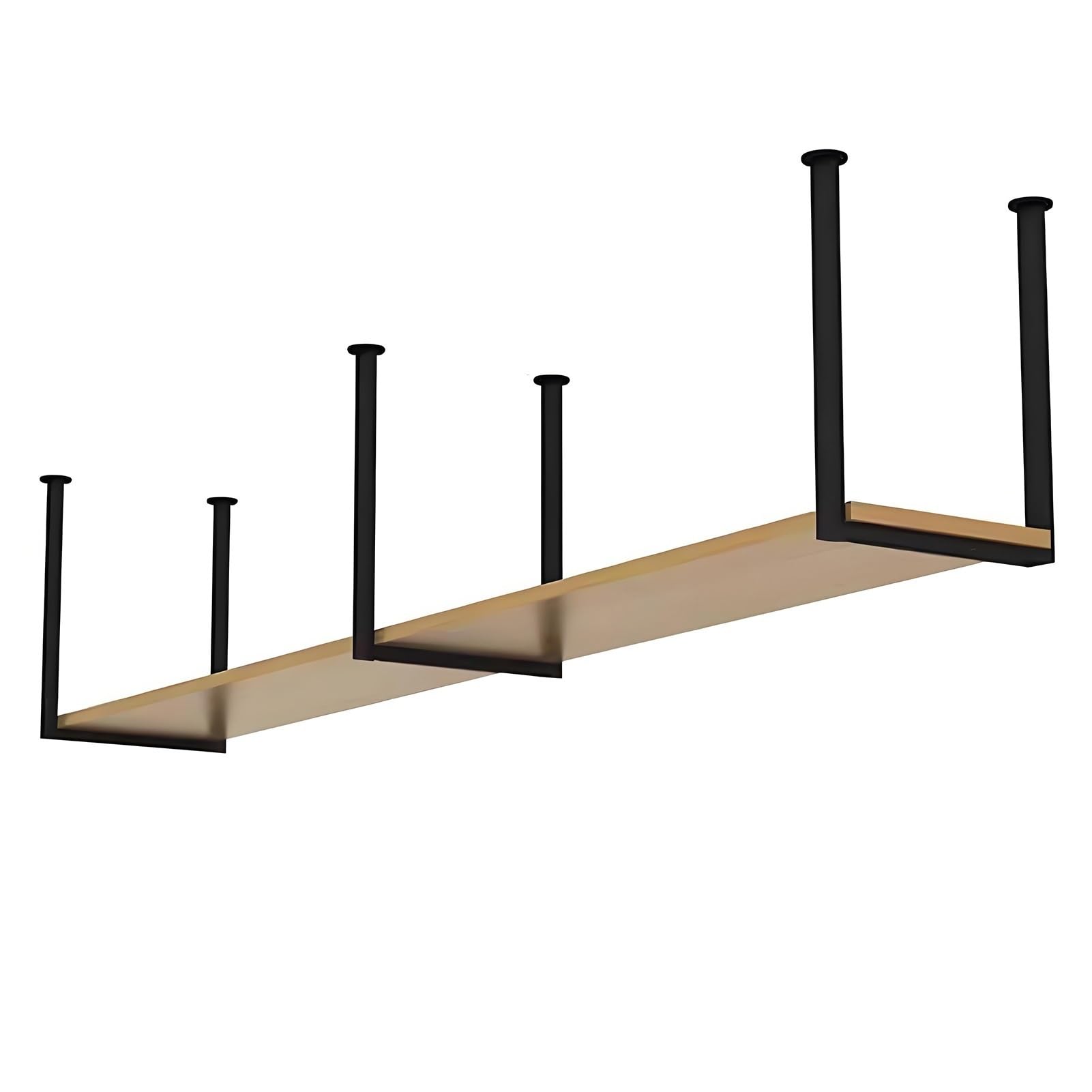 Support rangement suspendu casseroles poêles, étagères flottantes cuisine métal noir 80cm