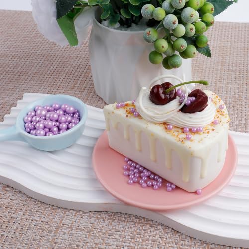 Image of Lavender Purple Pearl Sprinkles for Cake Decorating, 4 Sizes Sugar 130g /4.6oz, Cupcake, Ice Cream, Donuts, Macaron Toppings Supplies (2mm, 4mm, 7mm, 1cm)