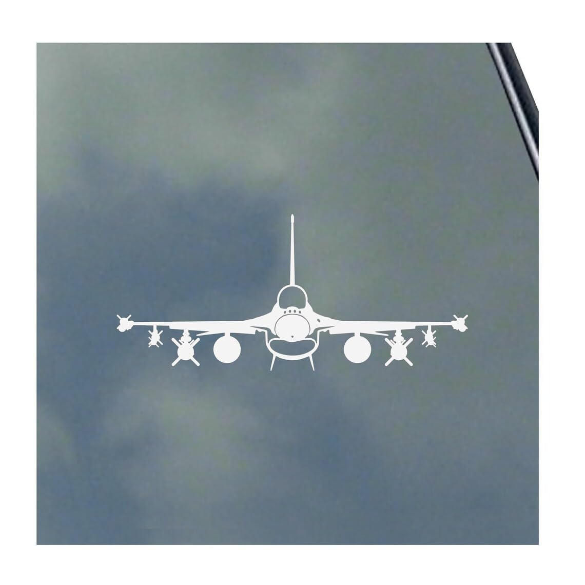 F-16 Fighting Falcon Pilot Front Fully Loaded Vinyl Sticker Decal USA Air Force Veteran Viper Gulf War