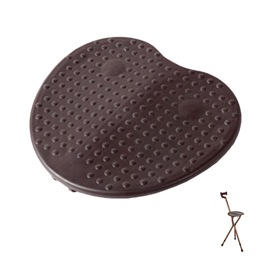 Folding Cane Seat Board Replacement Plastic Apple Shaped Seat Plate Parts for Folding Canes with Seat Walking Cane Portable Crutches Stool Chair Walking Stick