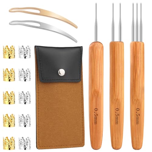 3 Pcs Dreadlocks Crochet Hooks for Hair, Braid...