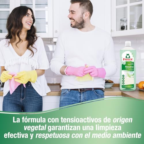 Frosch - Limpiador Multiusos de Hogar Ecológico con pH Neutro, Limpia Todas las Superficies y Cuida la Piel - Resultado Brillante y Duradero - Pack 10uds x 1L - imagen 6