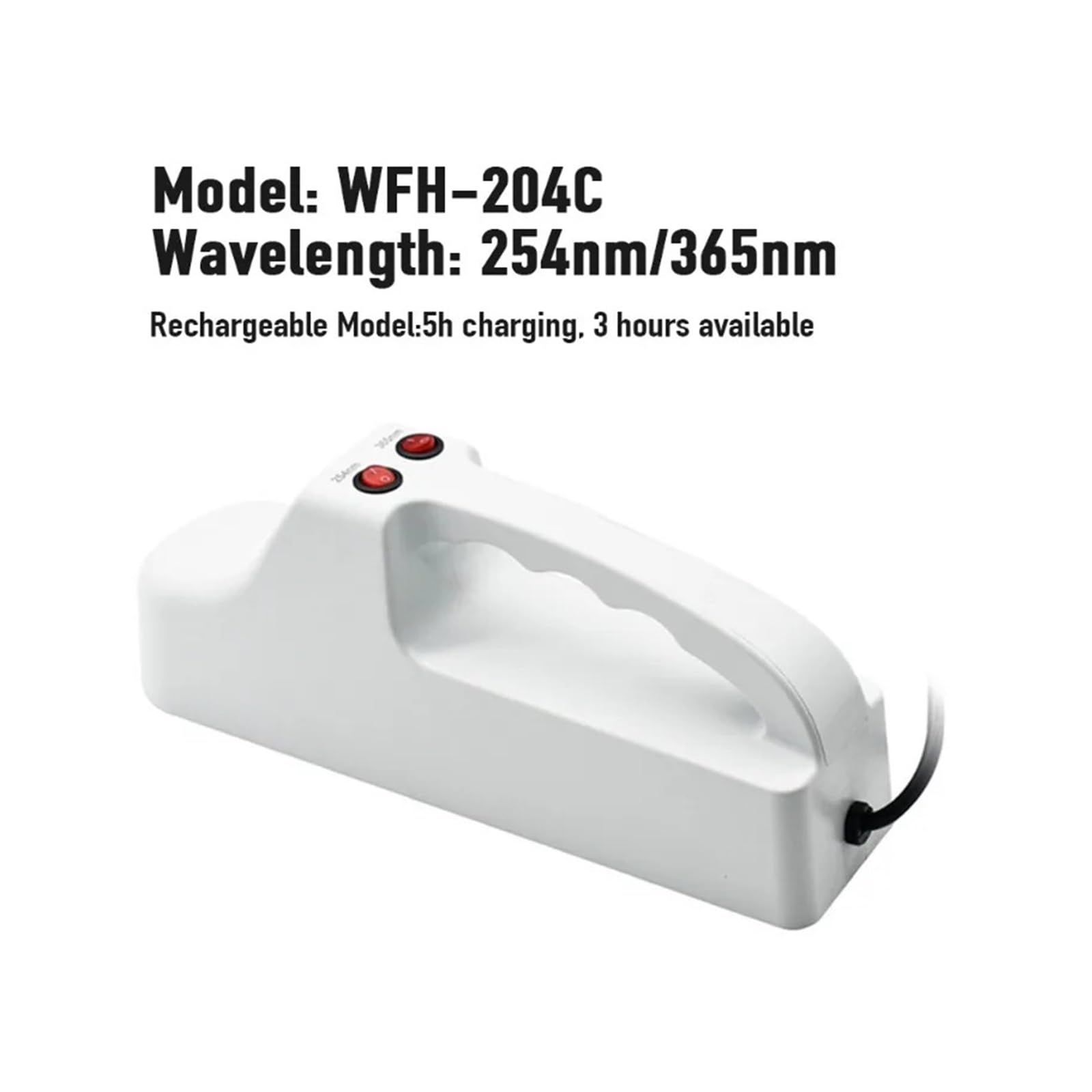 Analizador ultravioleta portátil Lámpara UV 365 nm/254 nm Analizador de alta sensibilidad Equipo de laboratorio for investigación científica biológica(WFH-204BS)
