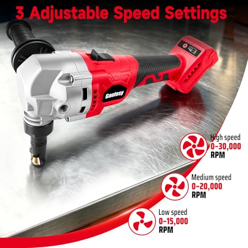 Grignoteuse électrique pour acier à tête rotative 360° sans balais