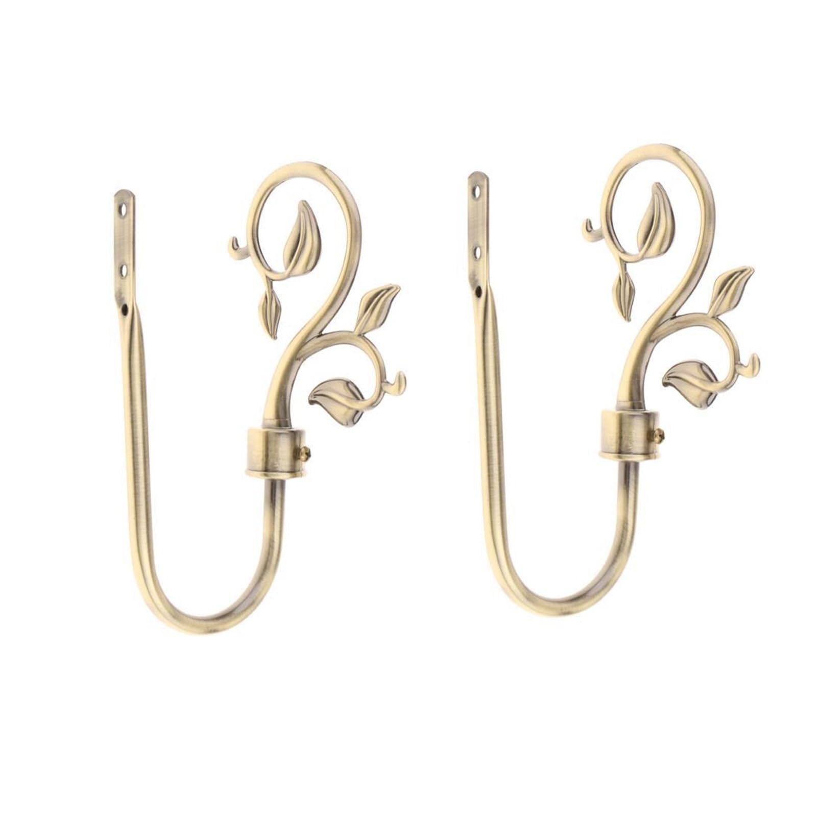 Curtain Holdbacks 2pcs Curtain Hooks Window Drapery Tieback Hangers, Assorted Types, Bronze