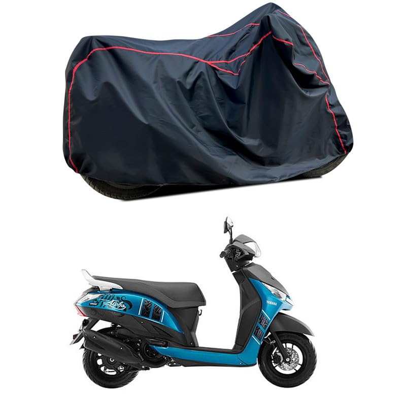 Image of Waterproof Scooter Cover Compatible with Yamaha Alpha Fabric UV Protection (Black)