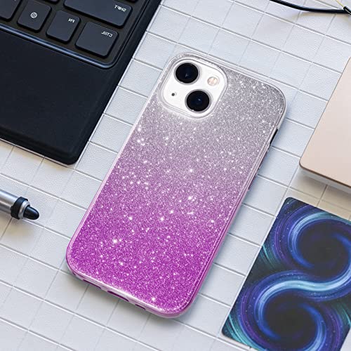 MATEPROX Compatible with iPhone 14 Plus Case Bling Sparkle Cute Girls Women Protective Cases Cover for iPhone 14 Plus 6.7" 2022 (Gradient Purple) - image 5
