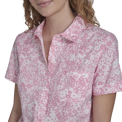 Image of Nautica Women's Button Front Short Sleeve Camp Shirt