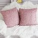 2Pcs Decorativi Federa Cuscino 45 x 45 cm Super Morbido Peluche Federa per Cuscino, Divano Cuscino Federa copricuscino Divano a Vita casa Arredamento ,Rosa