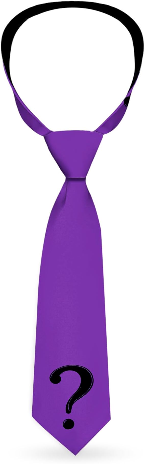 Buckle-Down Necktie Standard - The Riddler Question Mark Purple Black