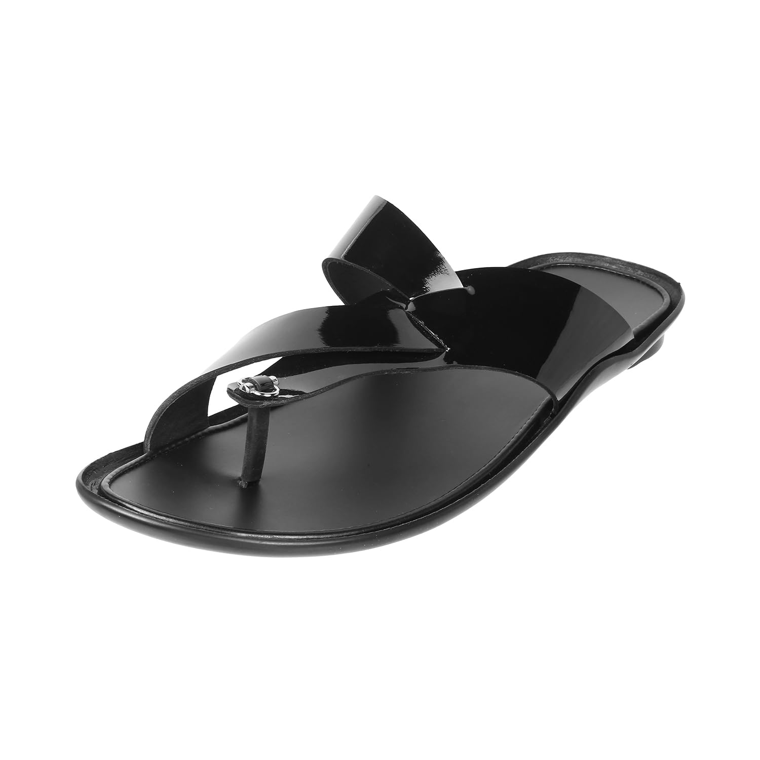 Metro Men Black Pat Leather Fashion Slip-on Thong Chappal UK/7 EU/41 (16-356) (B0CW1VJDVJ) Amazon Price History, Amazon Price Tracker
