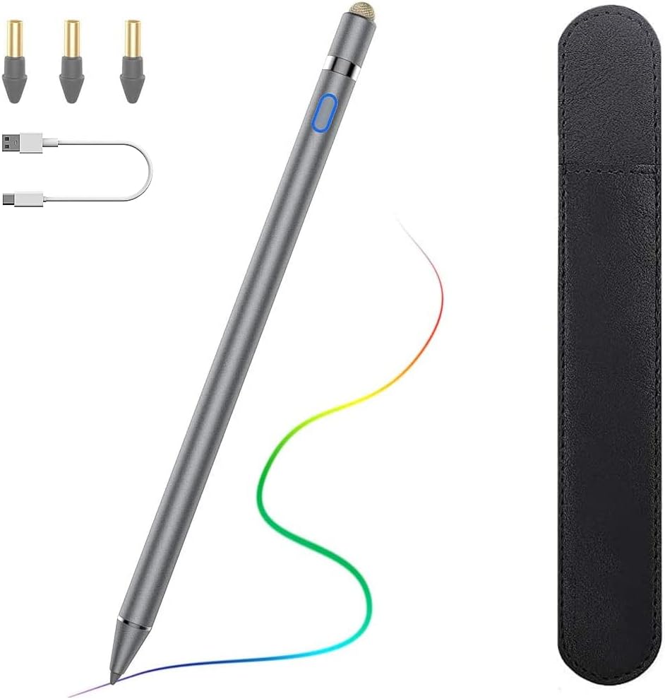 TiMOVO Stylus Pen for iPad, Apple Pencil for iPad 10/9/8/7/6th Generation,2022 iPad Pro 12.9/11,iPad Air 5/4/3,Mini 6/5 Precise Writing/Drawing, Palm Rejection Apple Pen for Touch Screen,Space Gray