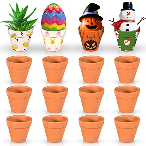 Ulikey Super Mini Macetas de Terracota, 16 Piezas Maceta de Pequeñas, 3cm Macetas Suculentas, Macetas de Plantas de Flores,...