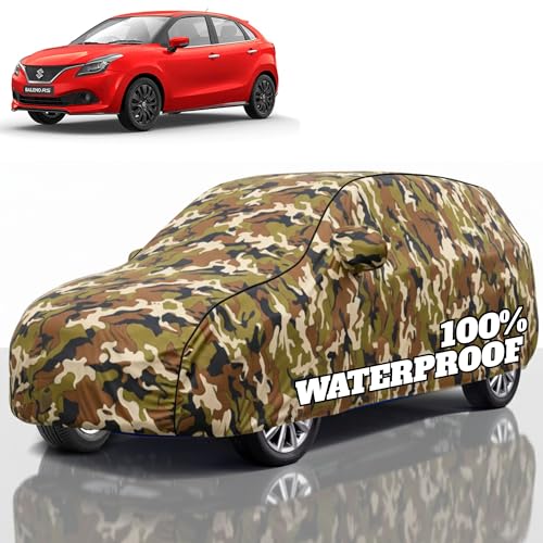 Image of Premium Polyester Car Cover Baleno All-Weather Protection from Rain, Dust & Sun | UV Resistant Fabric | Full Body Secure Fit for Outdoor & Indoor Parking Jungle