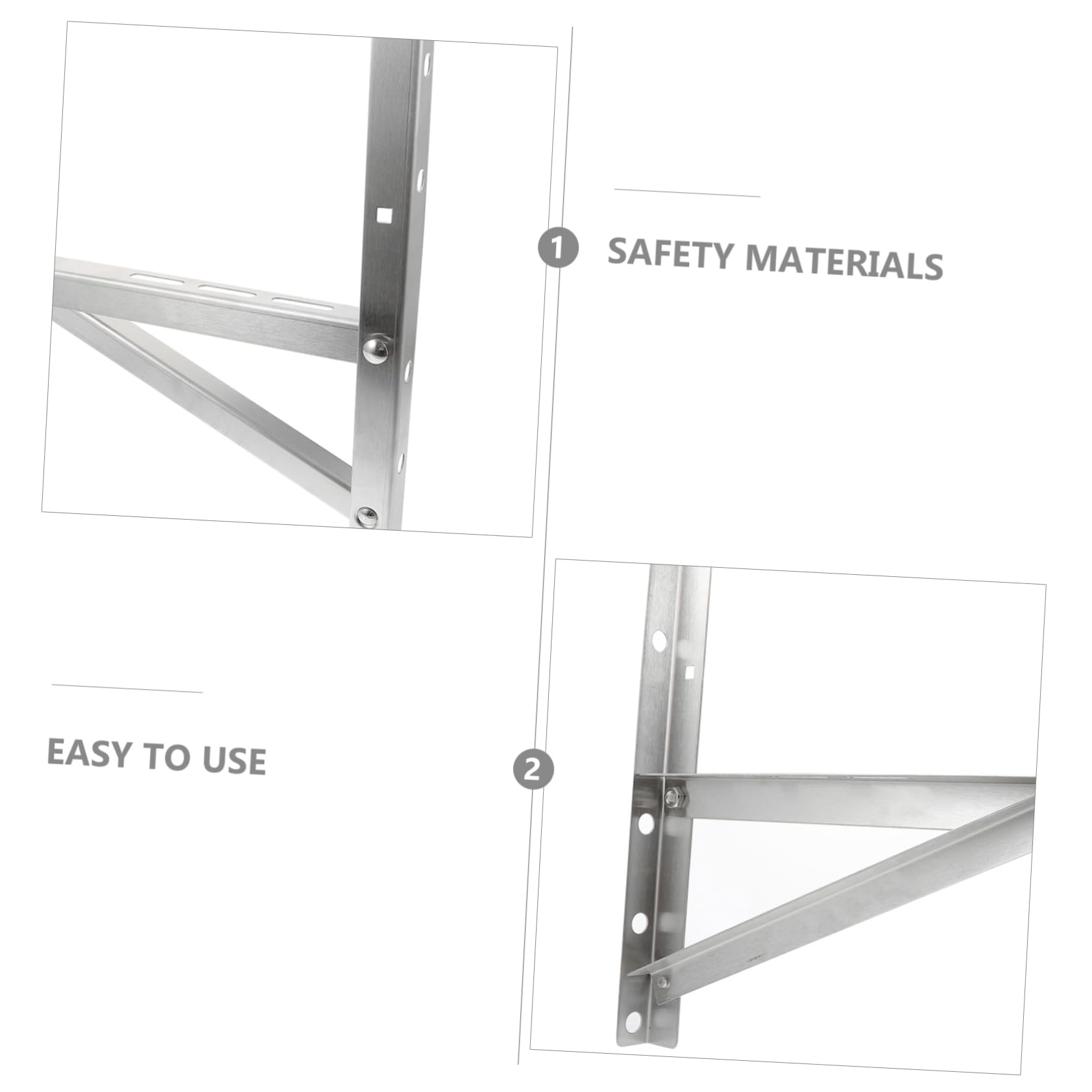 UKCOCO 2 pezzi per Condizionatore Acciaio Inossidabile Bracket Facile Installazione e Sicurezza per Climatizzatori
