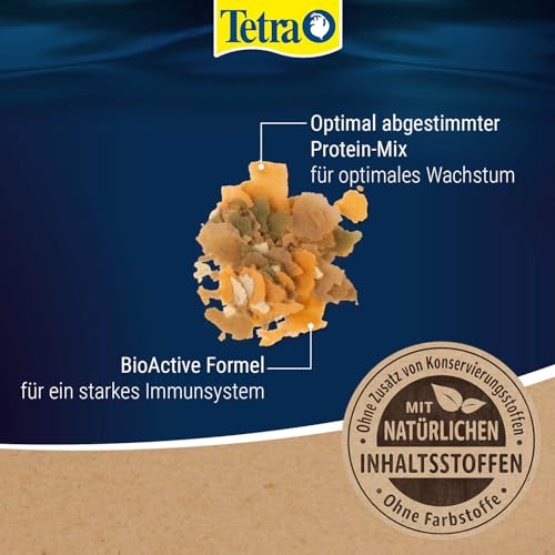 TetraMin Flakes - Fischfutter in Flockenform für alle Zierfische, ausgewogene Mischung für gesunde Fische und klares Wasser, 1 L Dose – Bild 5