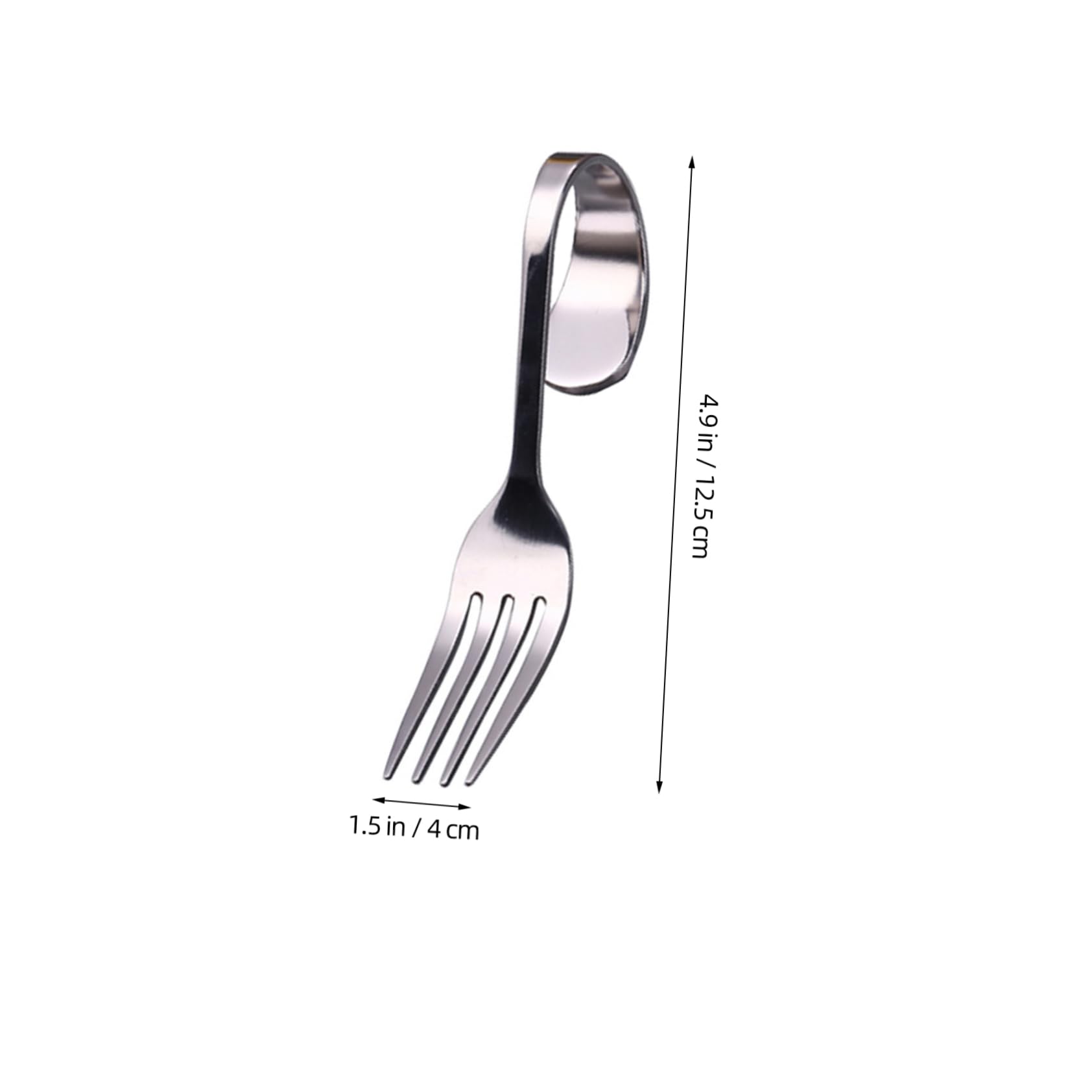 SOLUSTRE 6pcs Curved Handle Forks Stainless Steel Salad Forks for Hotels Restaurants Households