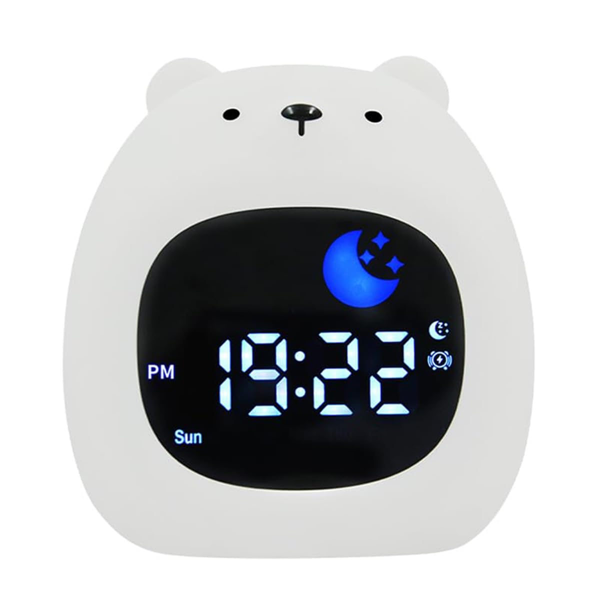Sleep Clock Wiederaufladbarer Kinderwecker mit berührbarem Nachtlicht, 6 beruhigende weiße Rauschtöne, 1800 mAh Akku, perfekt für Jungen und Mädchen im Alter von 3–8 Jahren, ideal für Schlafzimmer und