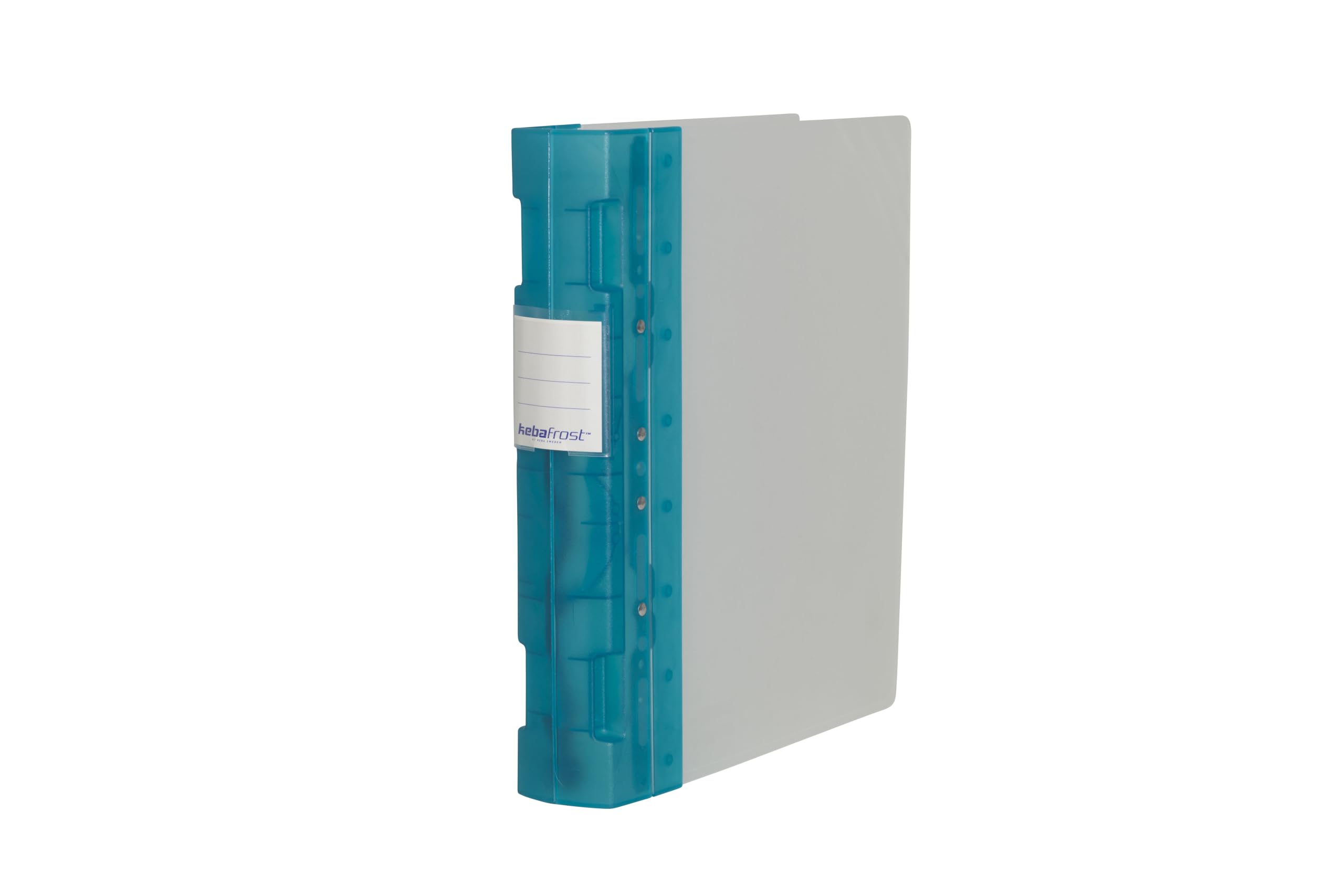 KEBA Ergogrip A4 Plus Ring Binder, Extra Wide 55mm Spine, 4 Ring / 8 Prong, Polypropylene Document Organiser, Holds 480 Sheets, Made in Sweden (Green Frost)
