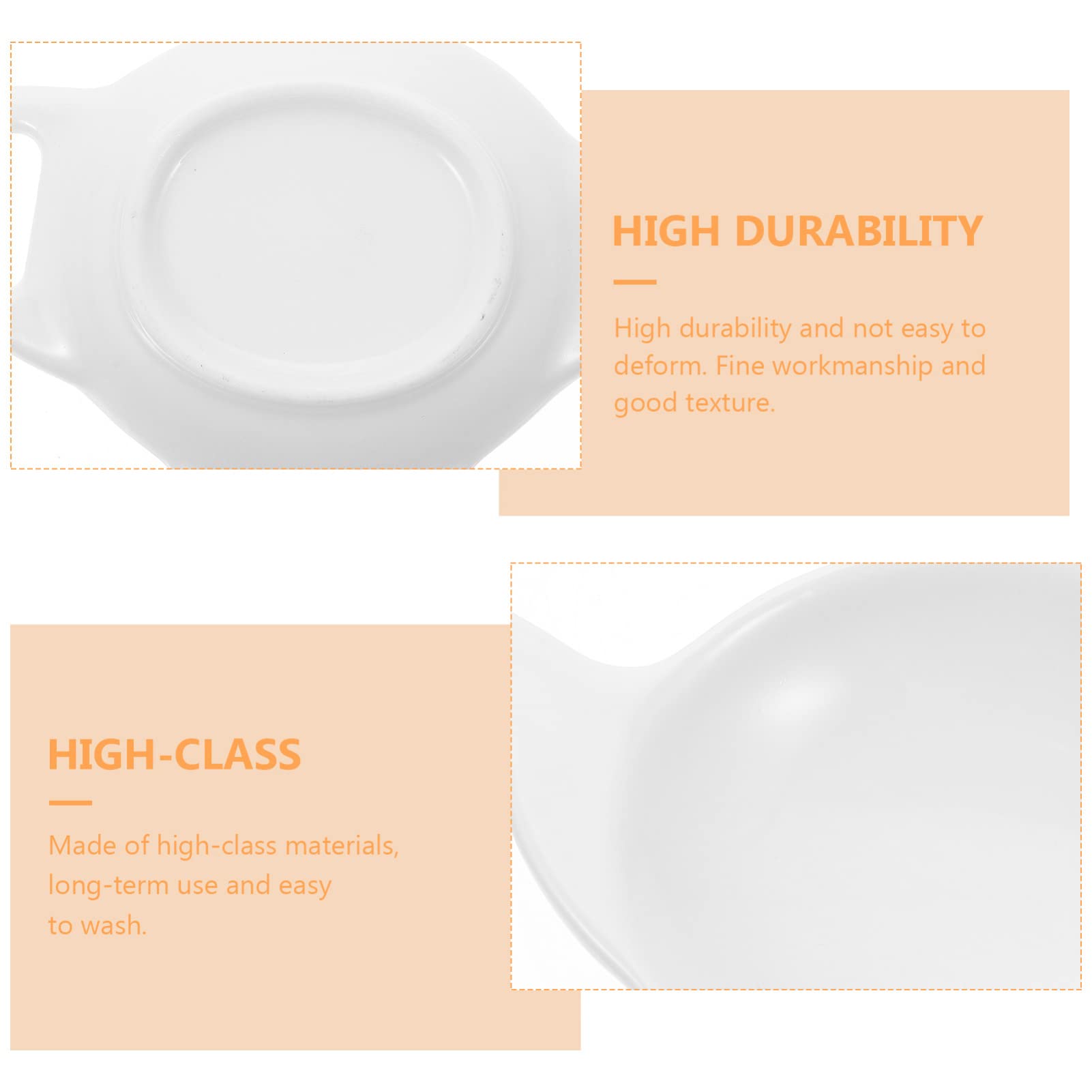 STOBAZA Soporte para Bolsas De Té Doméstico Plato Decorativo Delicado Bandeja Multifunción para Accesorios De Té En Casa 4.80X3.34X0.78In