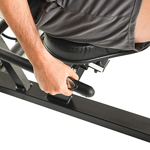 Exerpeutic Easy Step Thru Magnetic Recumbent Exercise Bike, Black/Blue (4121)