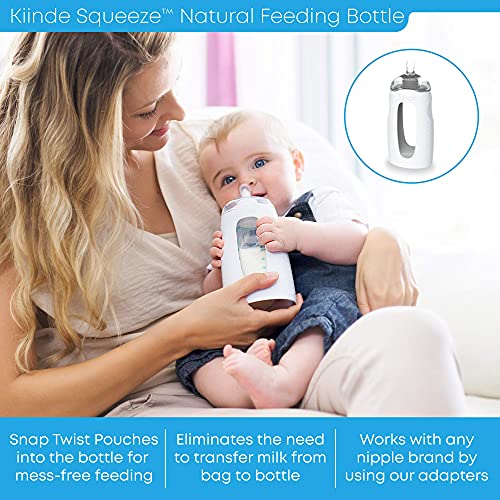 Kiinde Twist Squeeze Natural Baby Breast Milk Feeding Bottle with