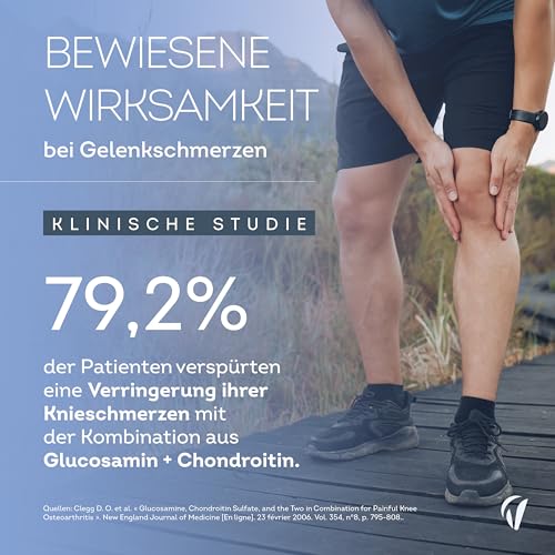 Glucosamin Chondroitin MSM – 180 Tabletten - Mit Vitamin C, Zinc, Boswellia - Für Knochen, Knorpel, Kollagenbildung - Gelenkkapseln - Laborgeprüft, Ohne Zusatzstoffe - Vitavea