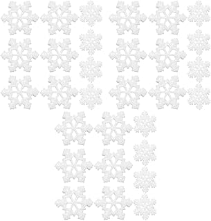 SEWACC 120 Peças Acessórios De Resina De Floco De Neve Capa De Telefone Com Charme Acessórios De Telefone Celular Decoração De Natal Enfeites De Floco De Neve Enfeites De Floco De Neve