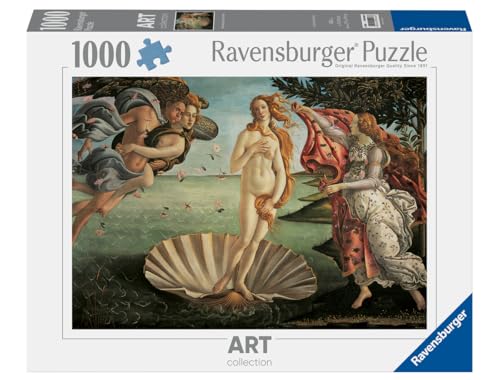 Ravensburger - Puzzle 1000 Pezzi Botticelli Nascita di Venere, Adulti 70x50