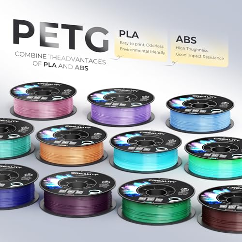 Image of CREALITY PETG Filament 1.75mm 3D Printer Filament, 1kg (2.2lb) Neatly Wound Spool, Dimensional Accuracy ±0.03mm, Fit for Ender, Bambu Lab, ELEGOO FDM Printers, Translucent Light Purple