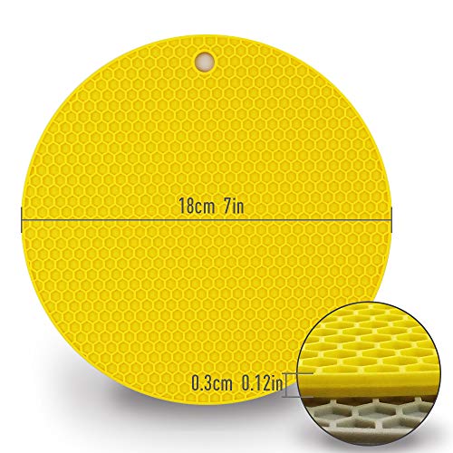 Cozihom Multifunktionales Silikon-Untersetzer Set - Zelluläre Pads, Hot Pads, Rutschfeste Isoliermatte - 7 Packungen