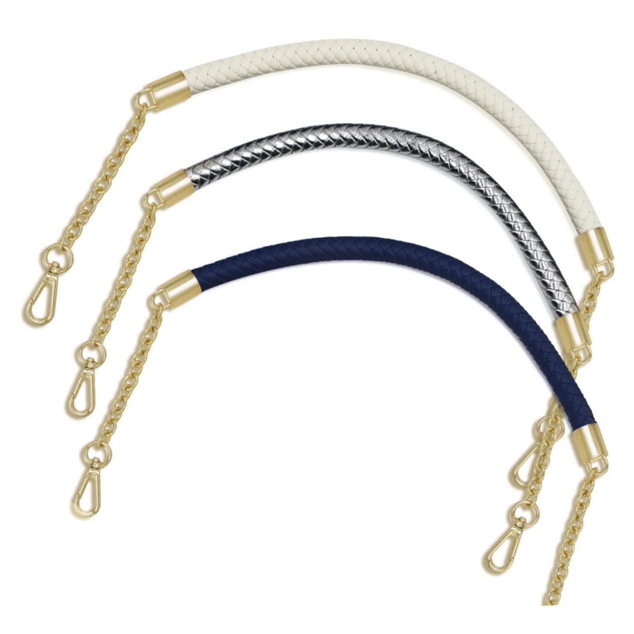 TEHAUX 3piezas De Bolso De Pu Hebilla Metálica Reemplazo Para Tote y Accesorio De Mano Para Mujer Azul