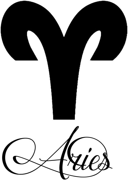 Zodiac Sign Aries Script Writing Silhouette 6